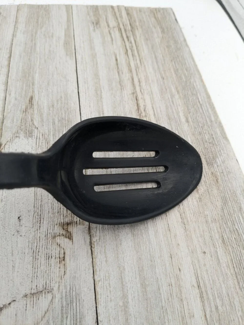 Tailor Made Products Slotted Spoon #3 Black Nylon Plastic 11 1/2